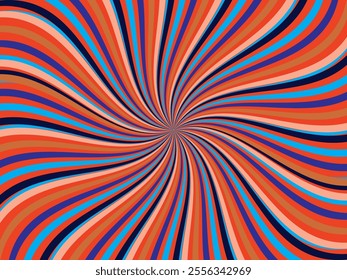 Vintage retro banner background. Colorful grunge wave wallpaper. Vector illustration. Twist party backround pattern.