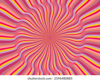 Vintage retro banner background. Colorful grunge wave wallpaper. Vector illustration. Twist party backround pattern.	