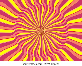 Vintage retro banner background. Colorful grunge wave wallpaper. Vector illustration. Twist party backround pattern.	