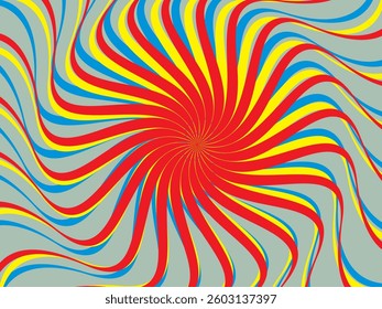 Vintage retro banner background. Colorful grunge wave wallpaper. Vector illustration. Twist party backround pattern.	