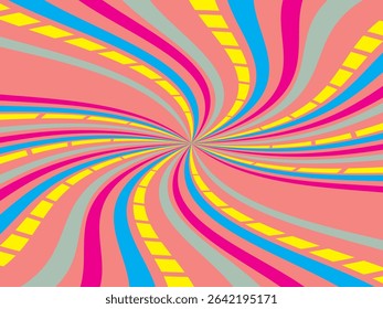 Vintage retro banner background. Colorful grunge wave wallpaper. Vector illustration. Twist party backround pattern.	
