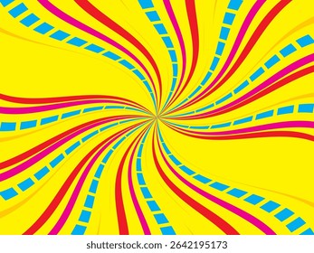 Vintage retro banner background. Colorful grunge wave wallpaper. Vector illustration. Twist party backround pattern.	
