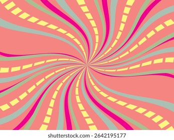Vintage retro banner background. Colorful grunge wave wallpaper. Vector illustration. Twist party backround pattern.	
