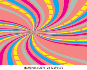 Vintage retro banner background. Colorful grunge wave wallpaper. Vector illustration. Twist party backround pattern.	
