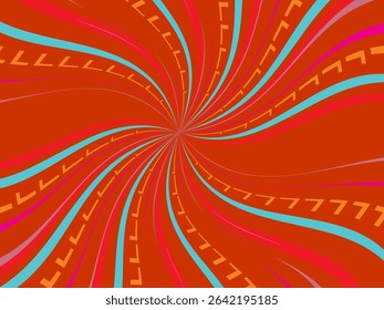 Vintage retro banner background. Colorful grunge wave wallpaper. Vector illustration. Twist party backround pattern.	
