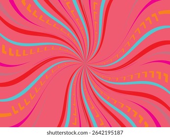Vintage retro banner background. Colorful grunge wave wallpaper. Vector illustration. Twist party backround pattern.	
