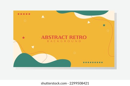 Vintage retro banner background. Colourful. Vector illustration.