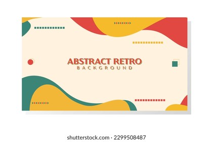 Vintage retro banner background. Colourful. Vector illustration.