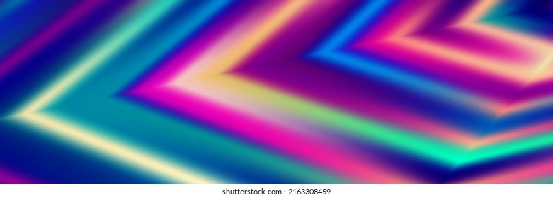 Vintage retro banner with colorful illumination. Wide vector graphic background