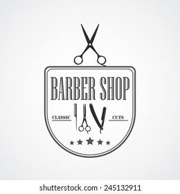 Vintage Retro barber shop logos, labels, badges and design elements. Vector illustrations.