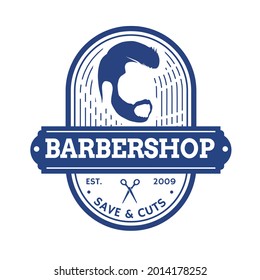 Vintage Retro Barbershop logo Design