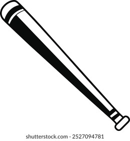 Vintage retro baseball bat vector illustration silhouette