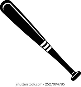 Vintage retro baseball bat vector illustration silhouette