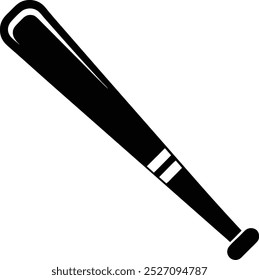 Vintage retro baseball bat vector illustration silhouette