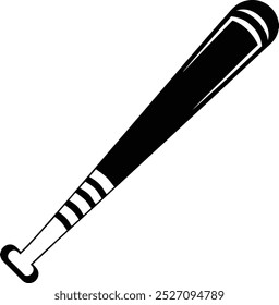 Vintage retro baseball bat vector illustration silhouette