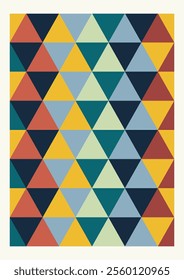 Vintage retro bauhaus design. Minimalist poster flat geometric art. Colorful design for poster