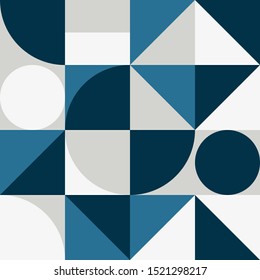 Vintage retro bauhaus design vector seamless pattern. Geometric shape ornament. Modern stylish texture.