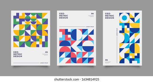 Set Three Abstract Retro Style Covers Stock Vector (Royalty Free ...