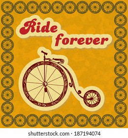 Vintage Retro Bicycle Background