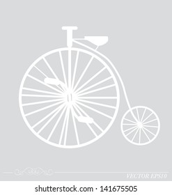 Vintage Retro Bicycle Background. Vector illustration.