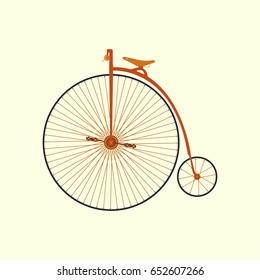 Vintage Retro Bicycle. Go out with bicycle retro style