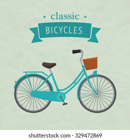 Vintage Retro Bicycle Illustration