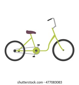 Vintage retro bicycle set and style antique sport old fashion vintage grunge bicycle flat vector