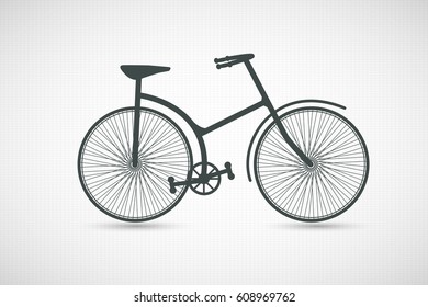 Vintage retro bicycle silhouette