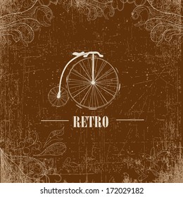 Vintage Retro Bicycle/with hand drawn design | EPS10 