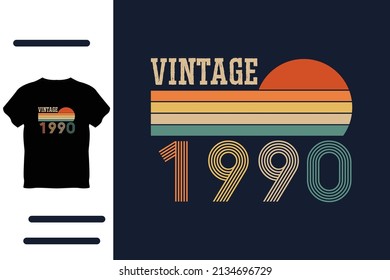 Vintage retro birthday t shirt design