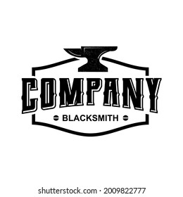 vintage retro blacksmith logo design inspiration