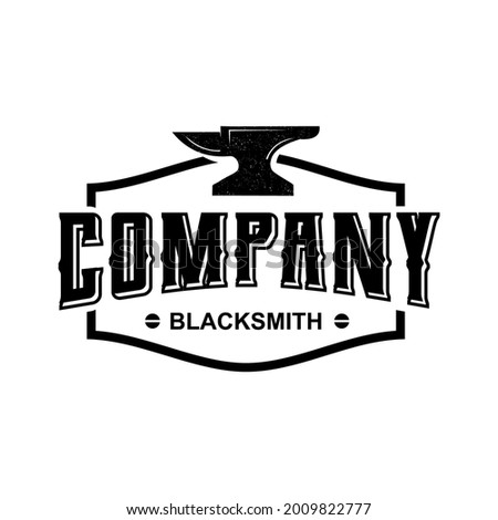 vintage retro blacksmith logo design inspiration