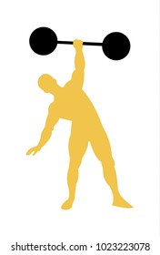 Vintage retro bodybuilder illustration