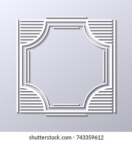 Vintage retro border and frame in Art Deco style. Template for your design. Vector illustration eps10