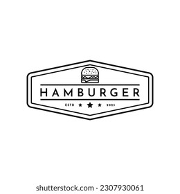 Design-Idee des Retro-Hamburger-Logos