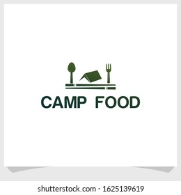 vintage retro camp food logo design vector, adventure brand logo design template, nature restaurant logo design inspiration