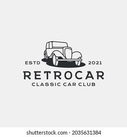 Vintage Retro car logo design. vintage or classic or retro style