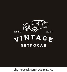 Vintage Retro car logo design. vintage or classic or retro badge emblem style