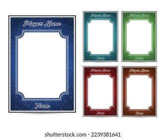 Vintage retro cards border photo frame template set vector illustration