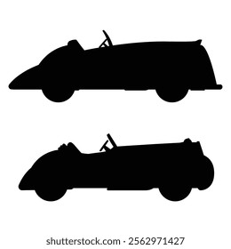 Vintage Retro Cars Silhouette Classic Automotive Designs