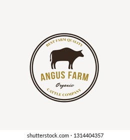 Vintage retro Cattle / Beef logo design inspiration vector