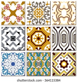 Vintage retro ceramic tile pattern set collection 008
Antique retro ceramic tile pattern set collection can be used for wallpaper, web page background, surface textures.
