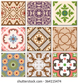 Vintage retro ceramic tile pattern set collection 002
Antique retro ceramic tile pattern set collection can be used for wallpaper, web page background, surface textures.
