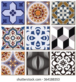 Vintage retro ceramic tile pattern set collection 017
Antique retro ceramic tile pattern set collection can be used for wallpaper, web page background, surface textures.
