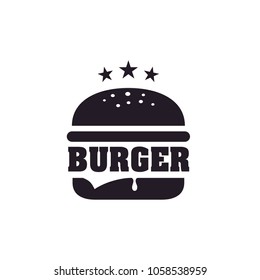Vintage Retro Cheese Burger Hamburger Patty logo design inspiration