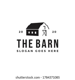 Vintage retro classic minimalist old barn farm logo icon vector template design on white background