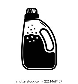 Vintage retro cleaning detergent. Can be used like emblem, logo, badge, label. mark, poster or print. Monochrome Graphic Art. Vector Illustration. Engraving woodcut slyle.
