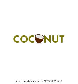 Vintage retro coconut label logo Premium Vector