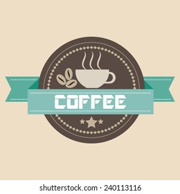  vintage retro coffee badges and labels