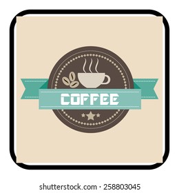 vintage retro coffee badges and labels